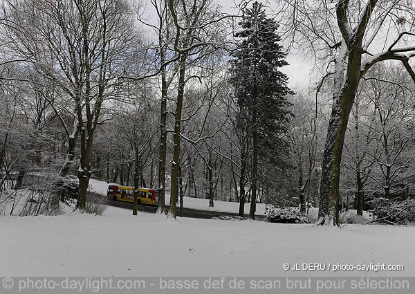 parc de Cointe sous la neige